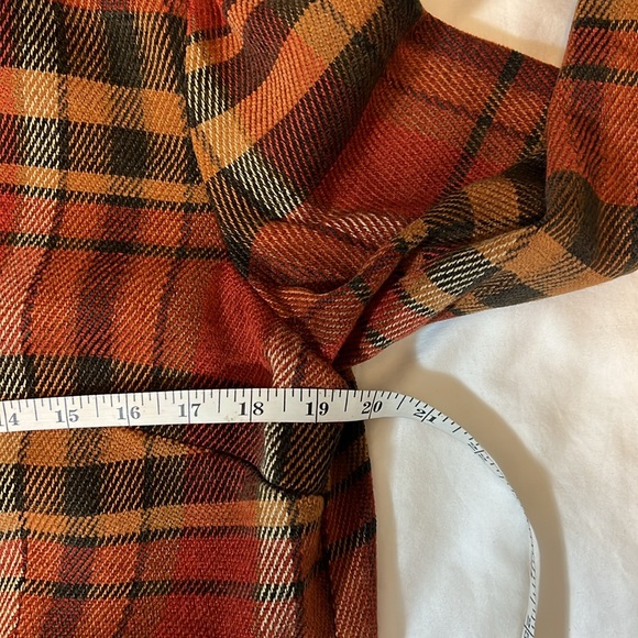 VTG Miss Dorby Women’s Petite Size 16P Flannel Style Orange Red Plaid Blazer G1 - Picture 9 of 9